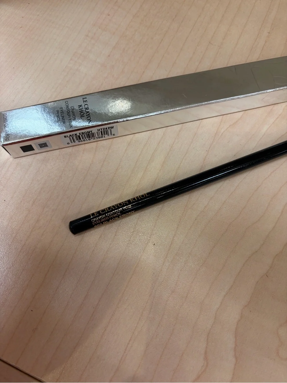 Lancome Le Crayon Khol EyeLiner Pencil 602 Black Ebony Full Size NWOB